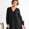 black linen dress