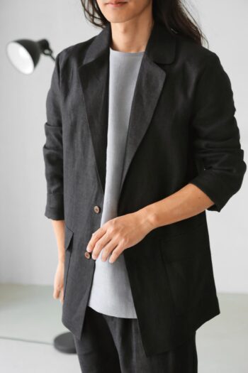 black linen jacket