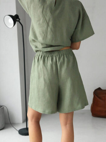 women's linen shorts