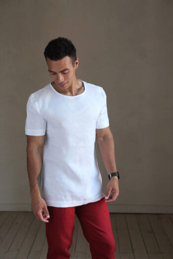 white linen t-shirt