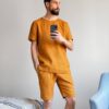 saffron linen t-shirt