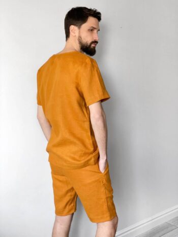 saffron linen t-shirt