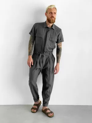 men's linen jumpsuit
