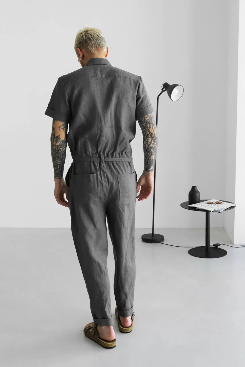 Amazon.com: Japanese Style Overalls Men's Summer Thin Retro Overalls  American-Style Loose Casual Wide-Leg Jumpsuit Men Joggers Black S:  Clothing, Shoes & Jewelry