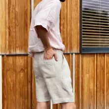 pleated linen shorts pleated linen shorts