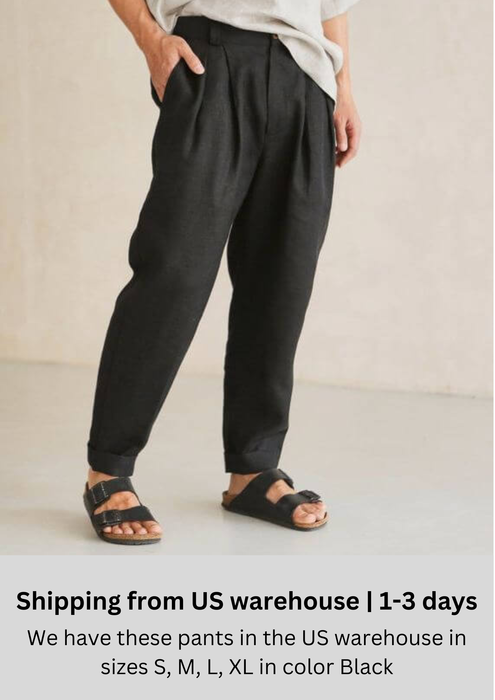 Men's linen Underwear - Black Ficus Linen Clothing
