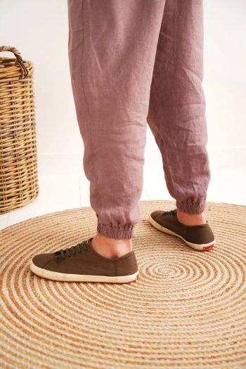 Natural mens linen pants