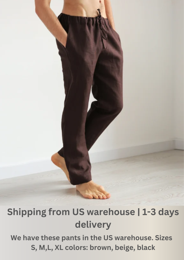 brown linen pants