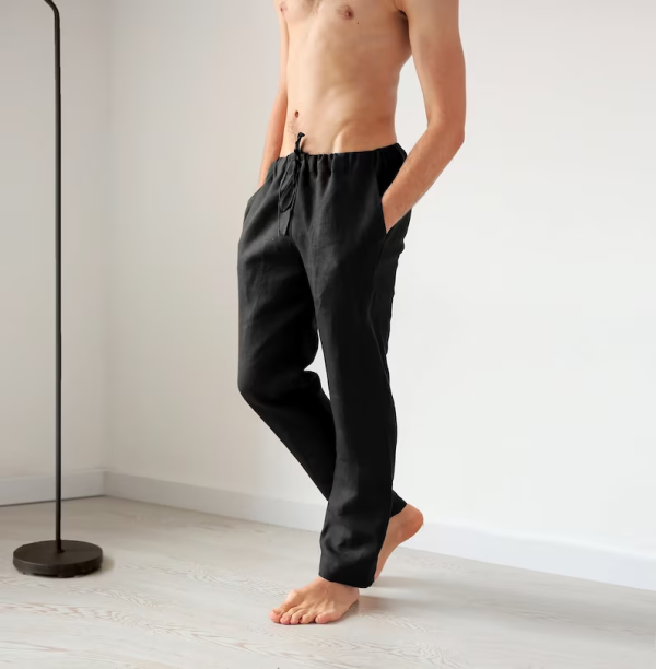 black linen pants