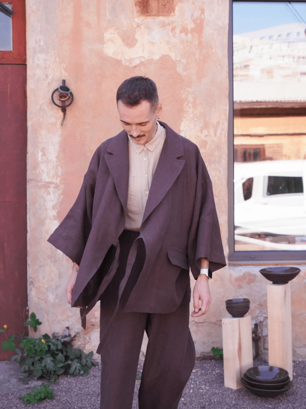 mens linen kimono jacket