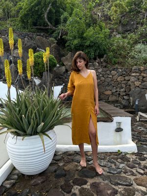 Asymmetrical Dress 100% Linen
