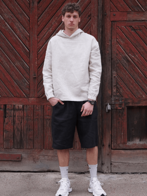 Mens linen hoodie