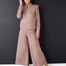 cullotes linen pants color latte