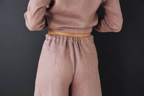 cullotes linen pants color latte