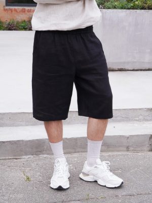 Mens Loose-fit Linen Shorts