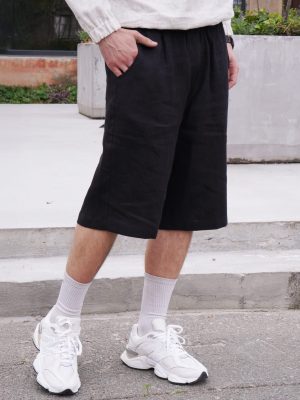 Mens Loose-fit Linen Shorts