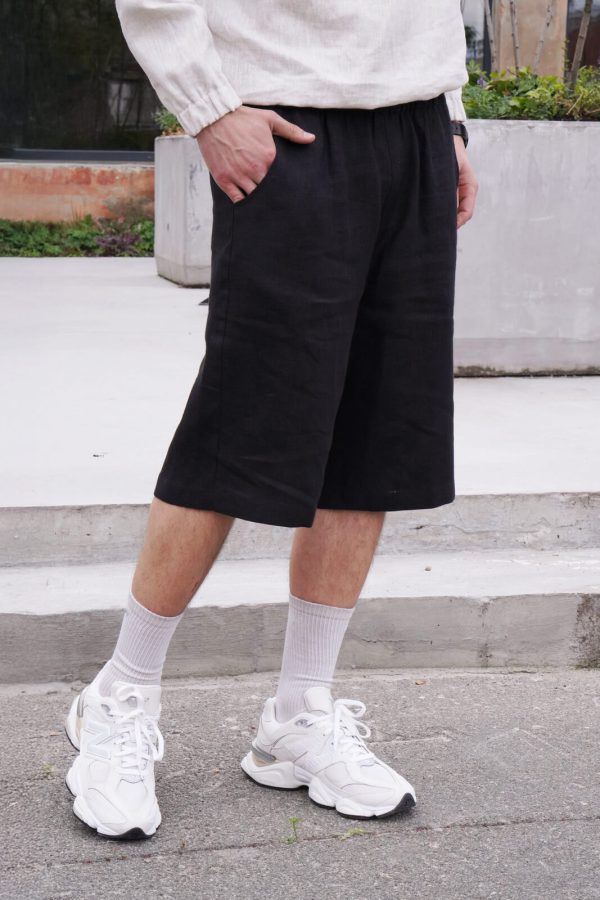 Mens Loose-fit Linen Shorts