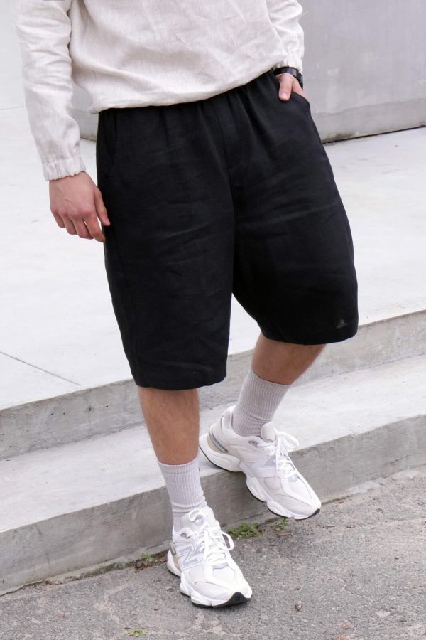 Mens Loose-fit Linen Shorts