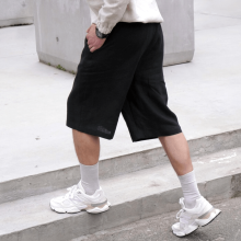 Mens Loose-fit Linen Shorts
