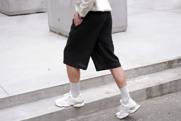 Mens Loose-fit Linen Shorts