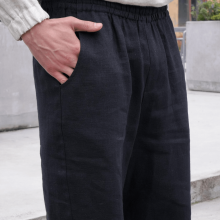 Mens Loose-fit Linen Shorts